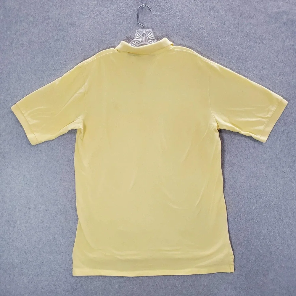 VINTAGE Polo Golf Ralph Lauren Men Polo Shirt Large Yellow Logo Embroidered Peru